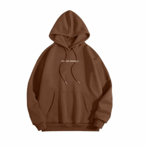 Women Pullover Letter Printed Hoodie - Khaki